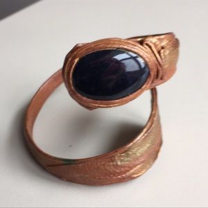 Greenwich Village leather stone bracelet